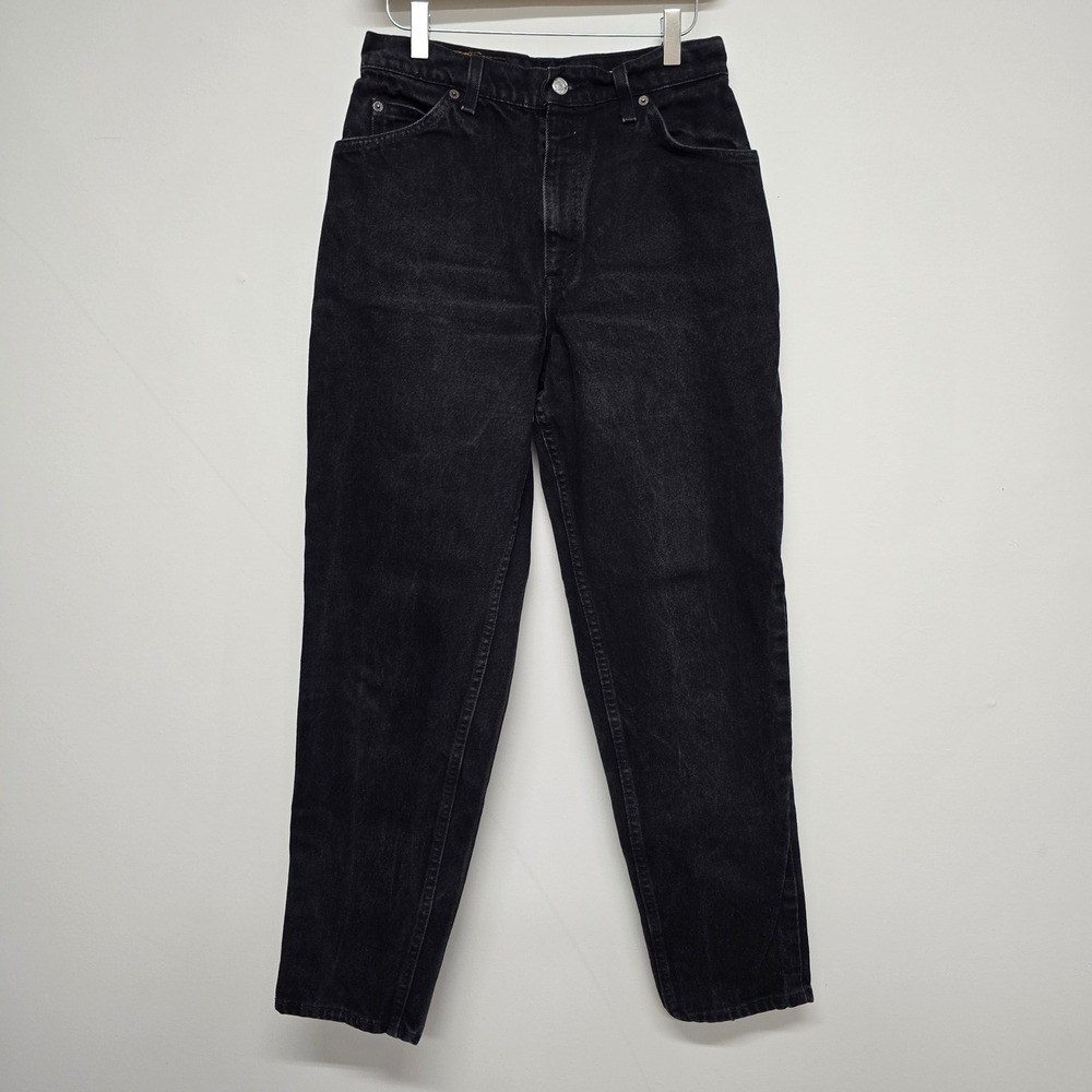 Levis 951 Relaxed Tapered Jeans Womens 10 Black Cotton Orange Tab Vintage USA